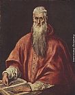 The Cardinal's Reception Paintings - St Jerome as Cardinal by El Greco